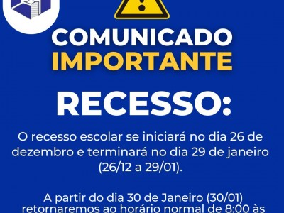 Foto 1 de 2 - Recesso e Férias coletivas.